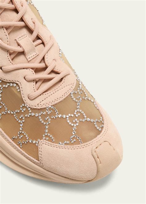 gucci crystal sneakers|gucci bedazzled sneakers.